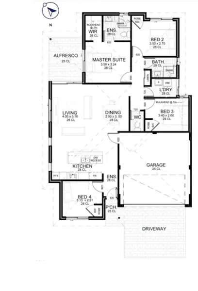 Floorplan of Homely house listing, Lot 14 Somerset Way, Lakelands WA 6180