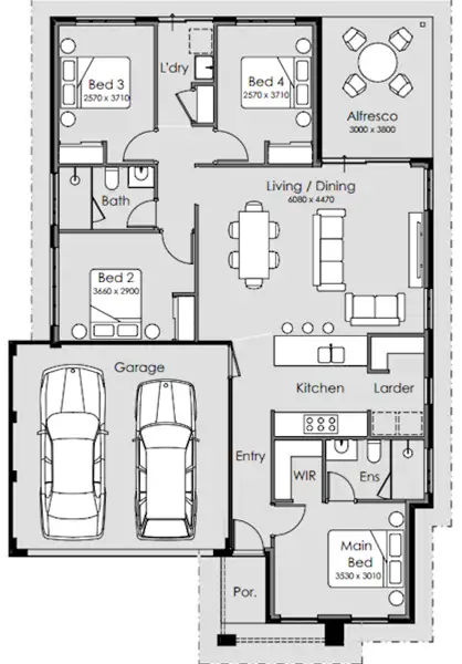 Floorplan of Homely house listing, Lot 2173 Pallisade Street, Haynes WA 6112
