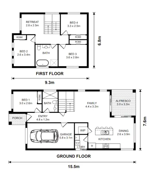Floorplan of Homely house listing, Lot 1/95 Gurner Avenue, Austral NSW 2179