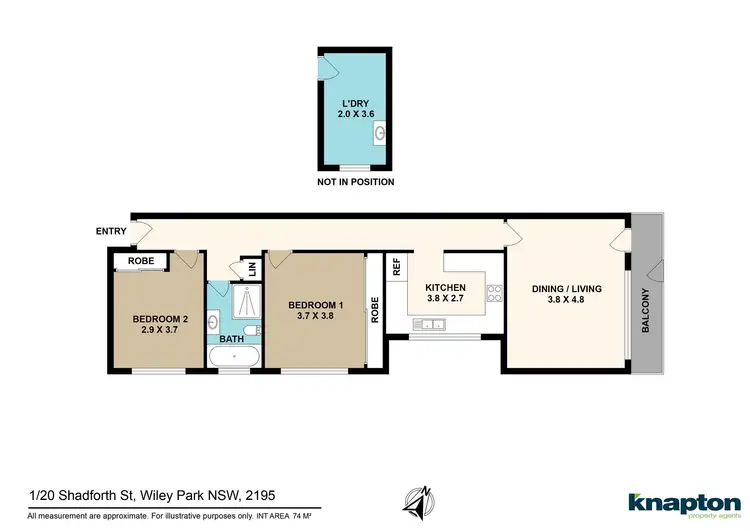 Floorplan of Homely unit listing, 1/20 Shadforth Street, Wiley Park NSW 2195