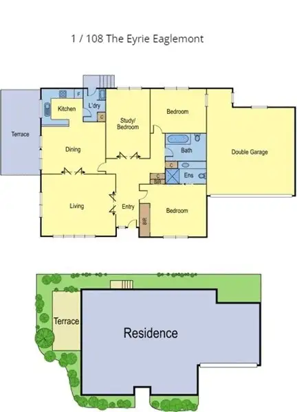 Floorplan of Homely unit listing, 1/108 The Eyrie, Eaglemont VIC 3084