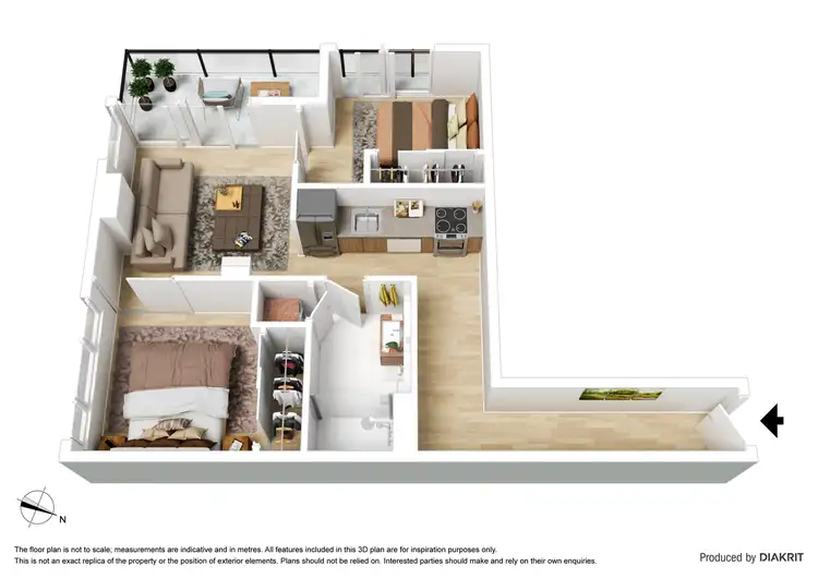 Floorplan of Homely apartment listing, 4008/80 Abeckett St, Melbourne VIC 3000