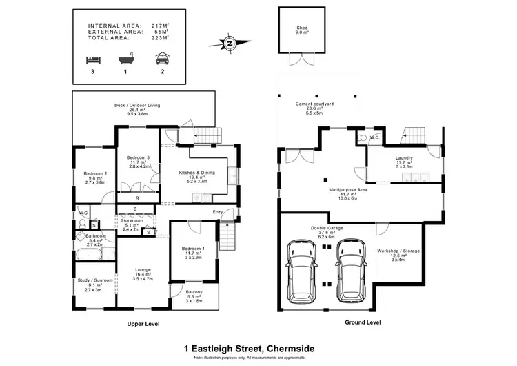 Floorplan of Homely house listing, 1 Eastleigh Street, Chermside QLD 4032