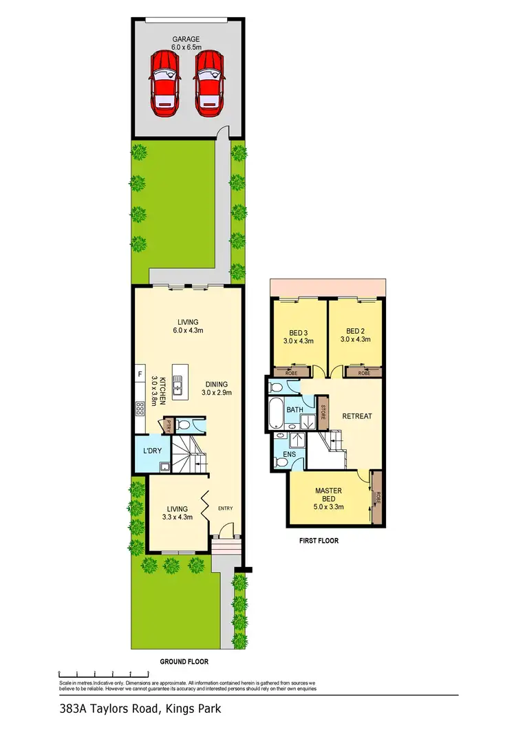 Floorplan of Homely townhouse listing, 383A Taylors Road, Kings Park VIC 3021