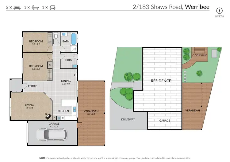 Floorplan of Homely unit listing, 2/183 Shaws Road, Werribee VIC 3030