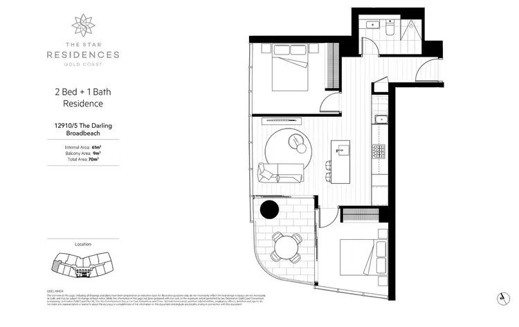 Floorplan of Homely apartment listing, 12910/5 The Darling Avenue, Broadbeach QLD 4218