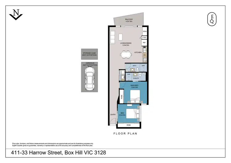 Floorplan of Homely apartment listing, 411/33 Harrow Street, Box Hill VIC 3128
