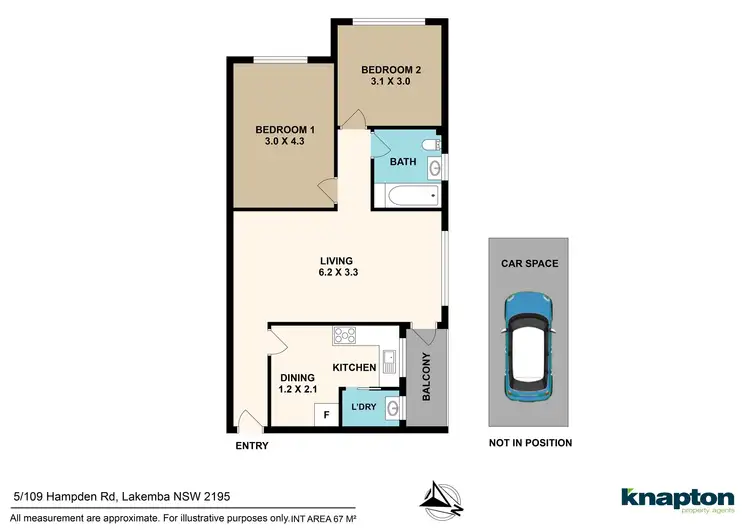 Floorplan of Homely unit listing, 5/109 Hampden Road, Lakemba NSW 2195
