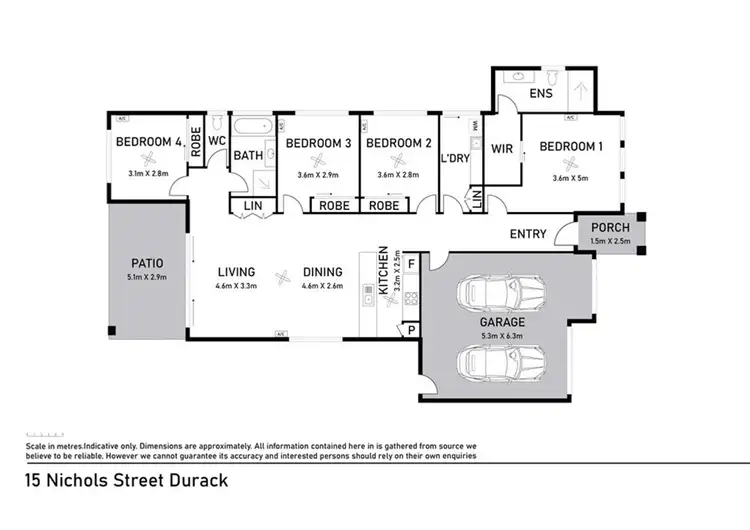 Floorplan of Homely house listing, 15 Nichols St, Durack NT 830