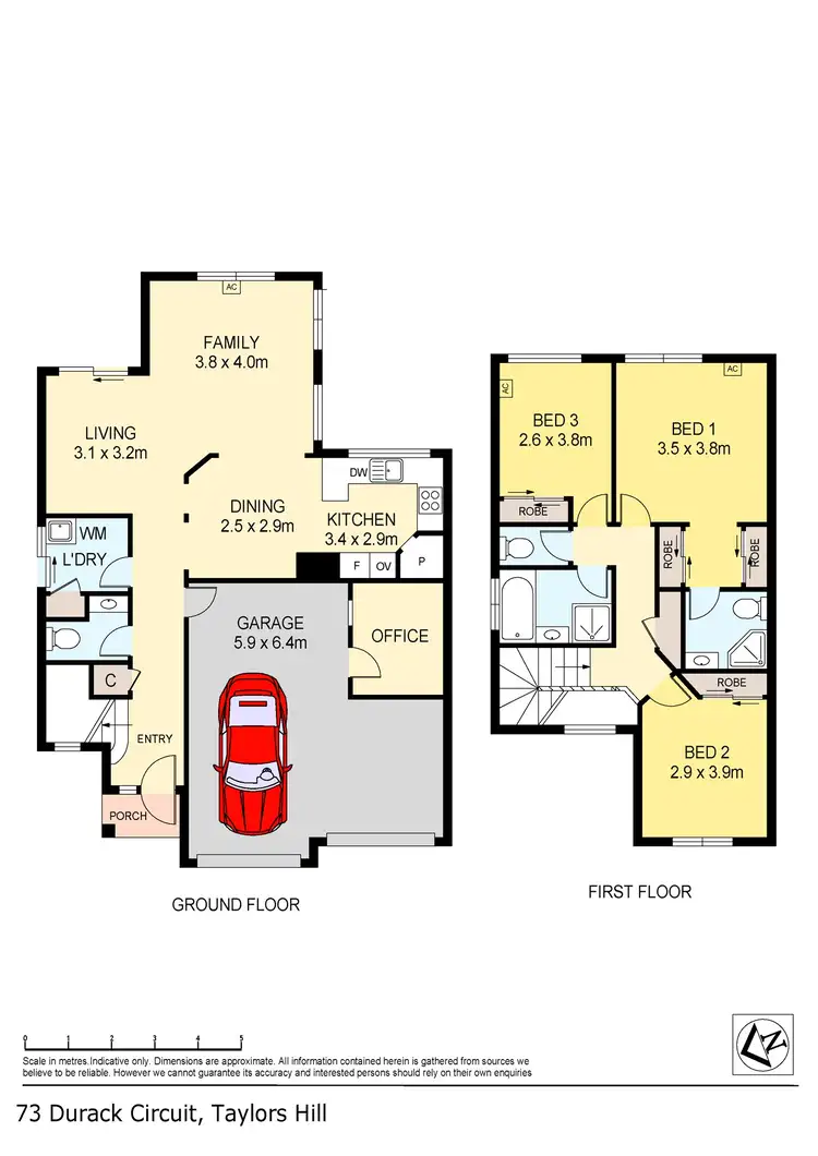 Floorplan of Homely townhouse listing, 73 Durack Circuit, Taylors Hill VIC 3037