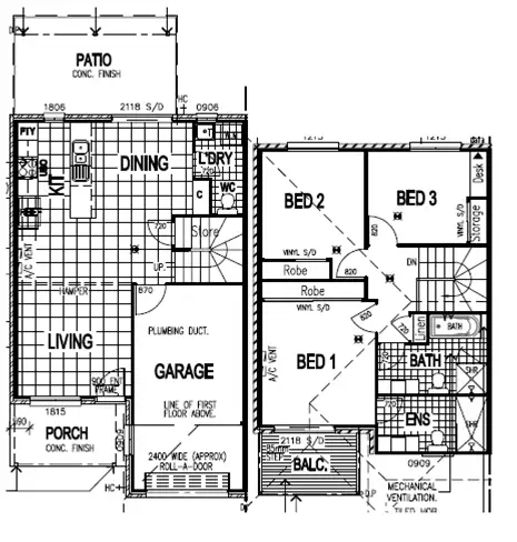 Floorplan of Homely townhouse listing, 8 Casey St, Caboolture South QLD 4510