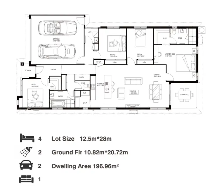 Floorplan of Homely house listing, 9 Aaron cct, Browns Plains QLD 4118