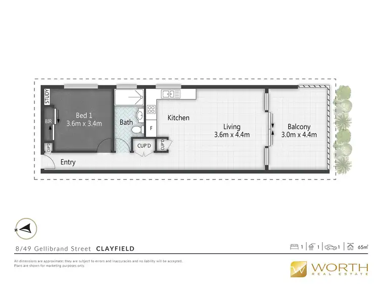 Floorplan of Homely unit listing, 8/49 Gellibrand, Clayfield QLD 4011
