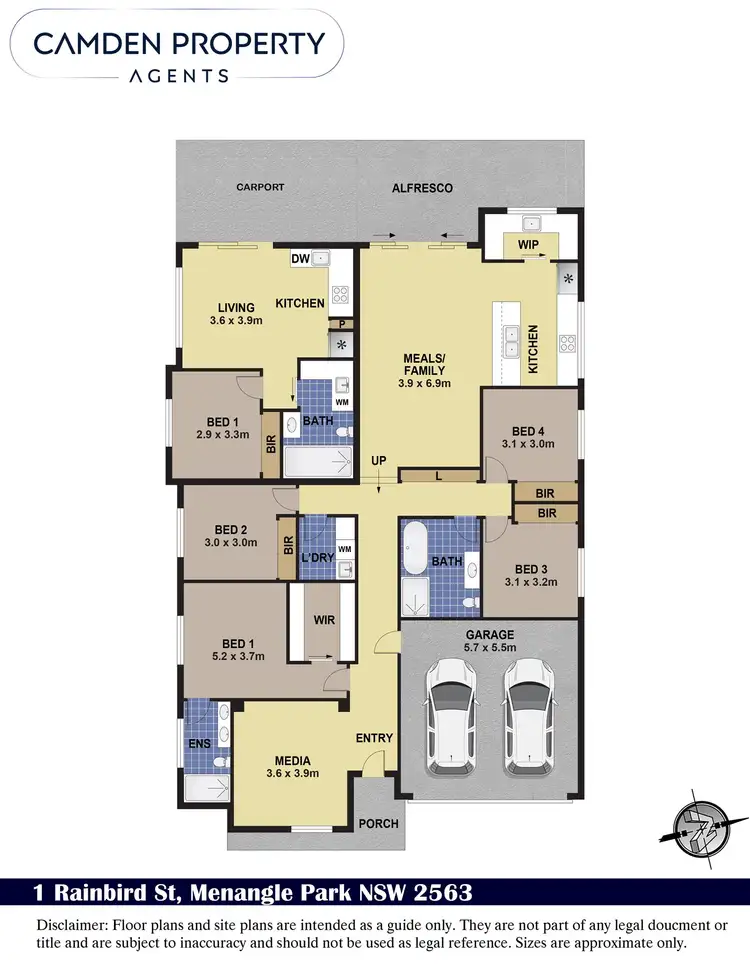 Floorplan of Homely house listing, 1 & 1a Rainbird Street, Menangle Park NSW 2563