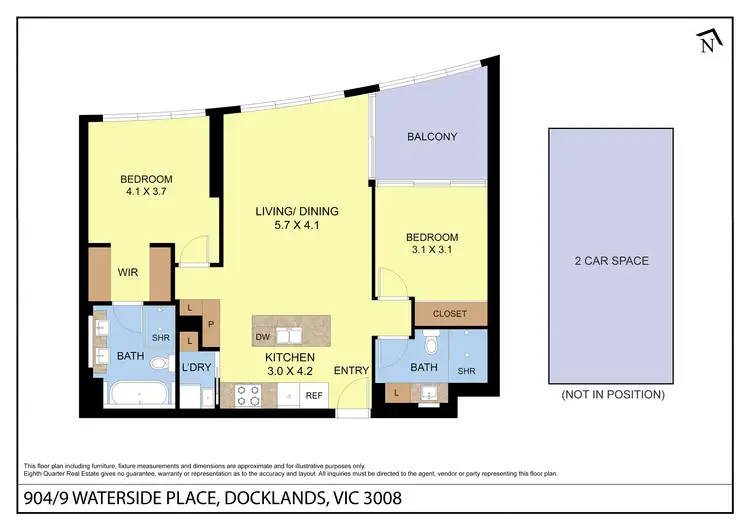 Floorplan of Homely apartment listing, 904/9 Waterside Place, Docklands VIC 3008