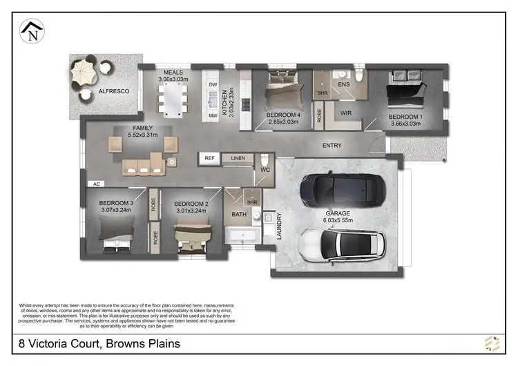 Floorplan of Homely house listing, 8 Victoria Court, Browns Plains QLD 4118