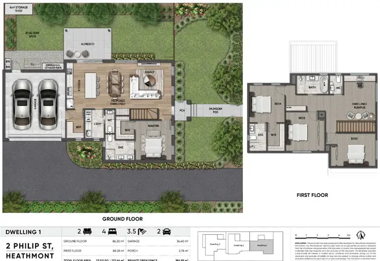 Floorplan of Homely townhouse listing, 1/2 Philip Street, Heathmont VIC 3135
