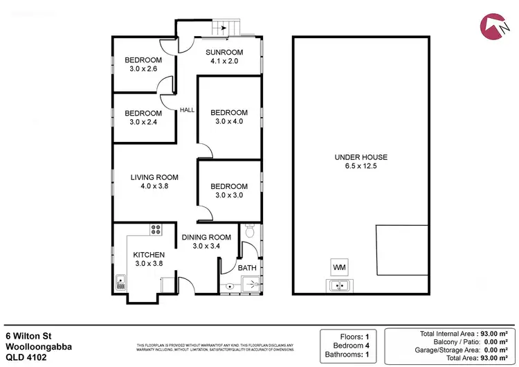 Floorplan of Homely house listing, 6 Wilton Street, Woolloongabba QLD 4102