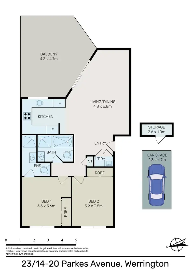Floorplan of Homely apartment listing, 23/14-20 Parkes Avenue, Werrington NSW 2747