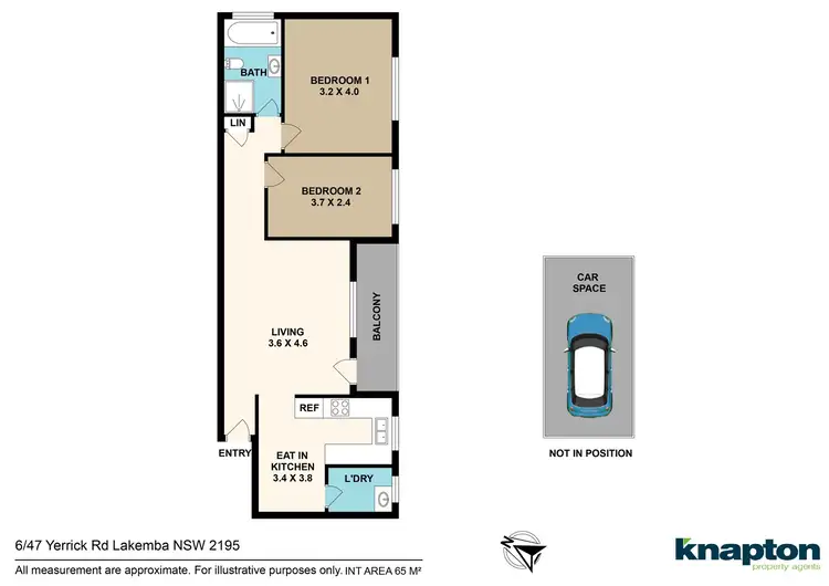 Floorplan of Homely unit listing, 6/47 Yerrick Road, Lakemba NSW 2195