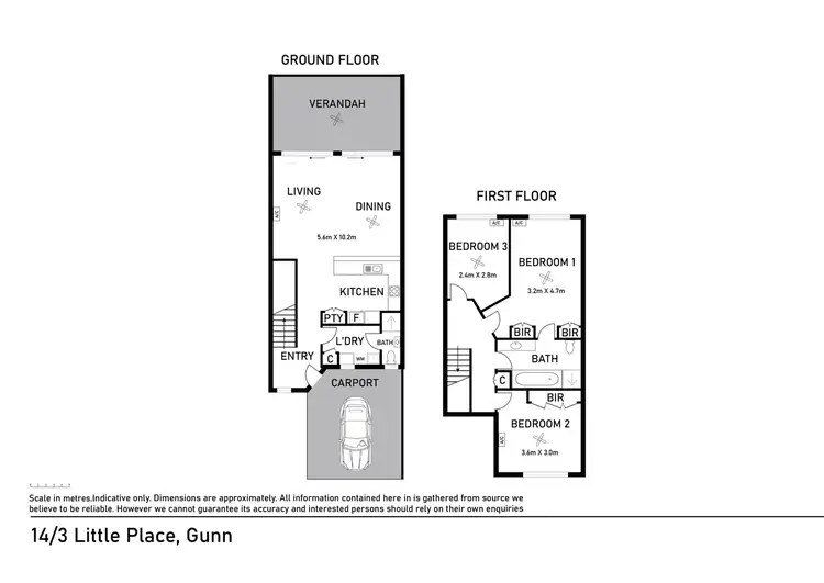 Floorplan of Homely townhouse listing, 14/3 Little Pl, Gunn NT 832