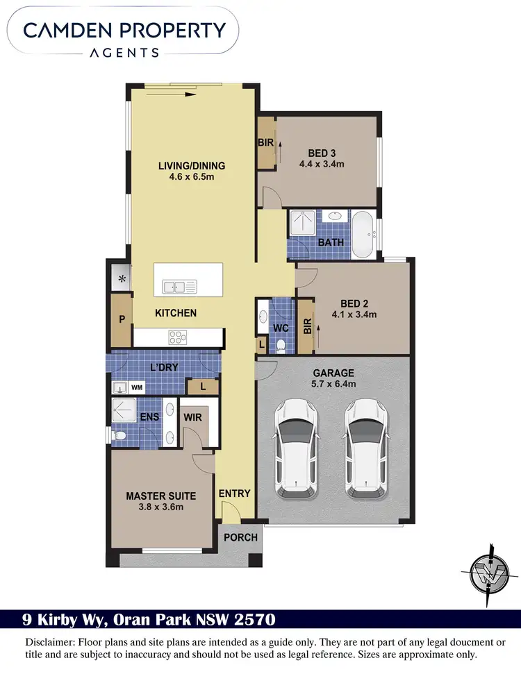 Floorplan of Homely house listing, 9 Kirby Way, Oran Park NSW 2570