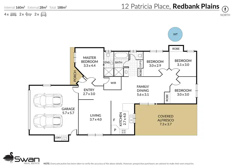 Floorplan of Homely house listing, 12 Patricia Place, Redbank Plains QLD 4301