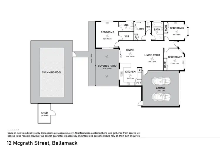 Floorplan of Homely house listing, 12 McGrath St, Bellamack NT 832
