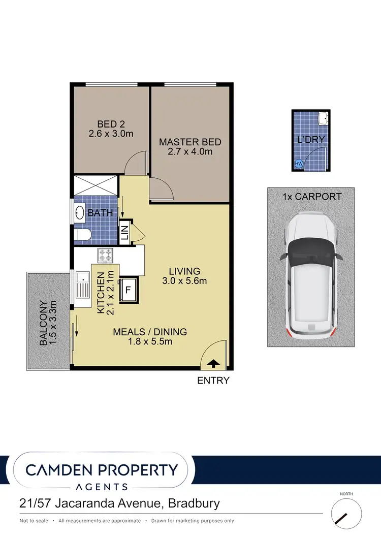 Floorplan of Homely unit listing, 21/57 Jacaranda Ave, Bradbury NSW 2560