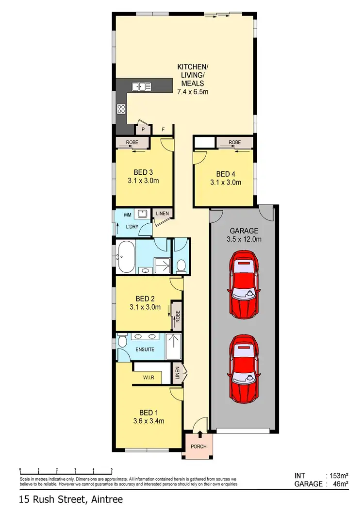 Floorplan of Homely house listing, 15 Rush Street, Aintree VIC 3336