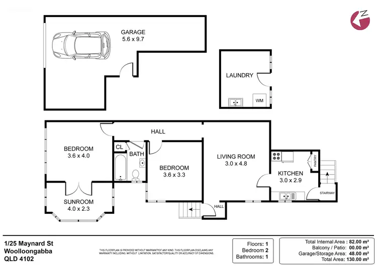 Floorplan of Homely house listing, 25 Maynard Street, Woolloongabba QLD 4102