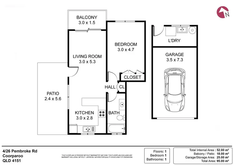 Floorplan of Homely unit listing, 4/26 Pembroke Road, Coorparoo QLD 4151