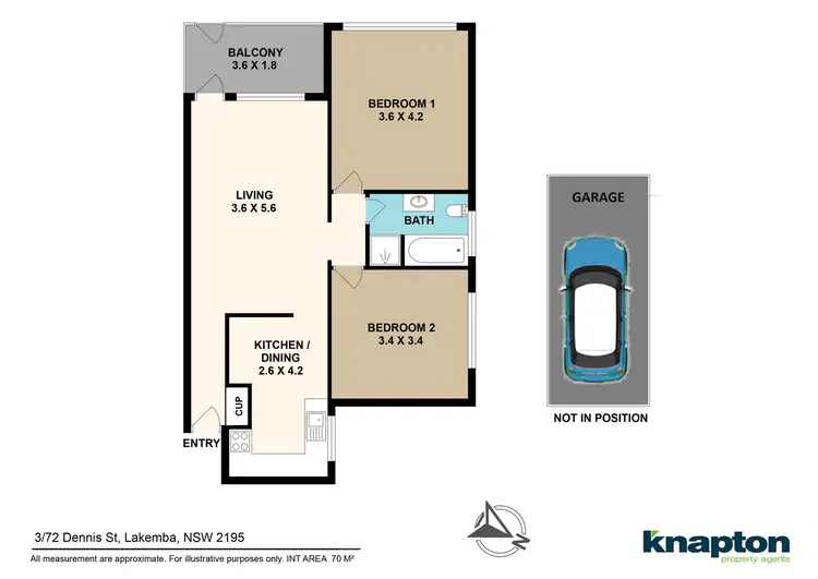Floorplan of Homely unit listing, 3/72 Dennis Street, Lakemba NSW 2195