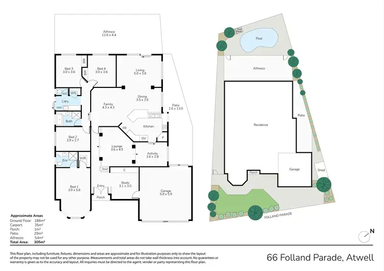 Floorplan of Homely house listing, 66 Folland Parade, Atwell WA 6164