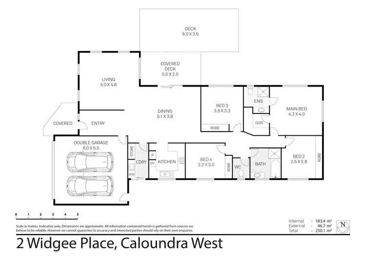 Floorplan of Homely house listing, 2 Widgee Place, Caloundra West QLD 4551