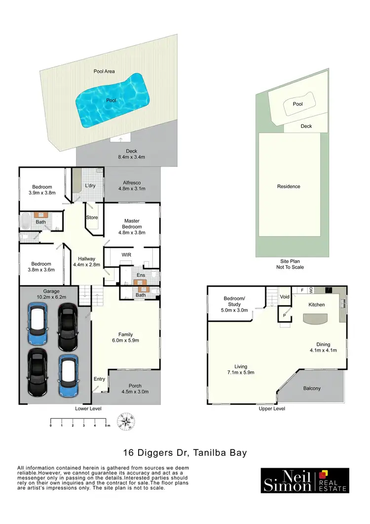 Floorplan of Homely house listing, 16 Diggers Drive, Tanilba Bay NSW 2319