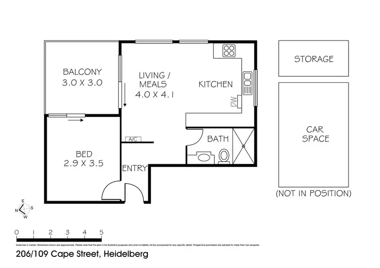 Floorplan of Homely apartment listing, 206/109 CAPE STREET, Heidelberg VIC 3084