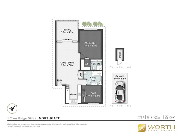 Floorplan of Homely unit listing, 7/146 Ridge Street, Northgate QLD 4013