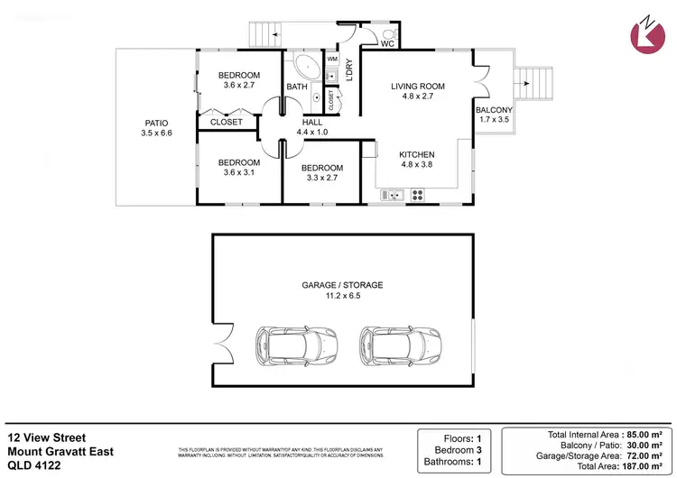 Floorplan of Homely house listing, 12 View Street, Mount Gravatt East QLD 4122