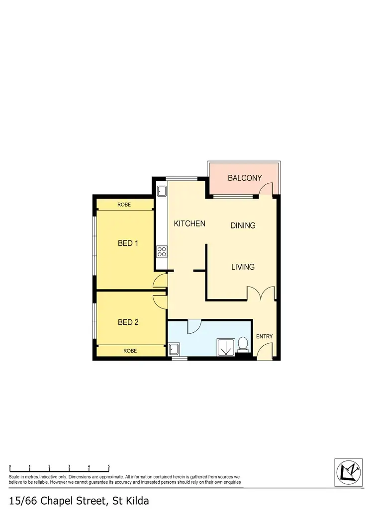 Floorplan of Homely apartment listing, 15/66 Chapel Street, St Kilda VIC 3182