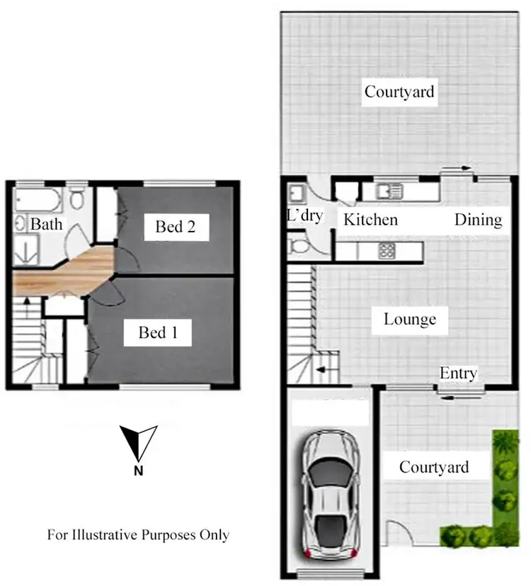 Floorplan of Homely townhouse listing, 22/886 Rochedale Road, Rochedale South QLD 4123