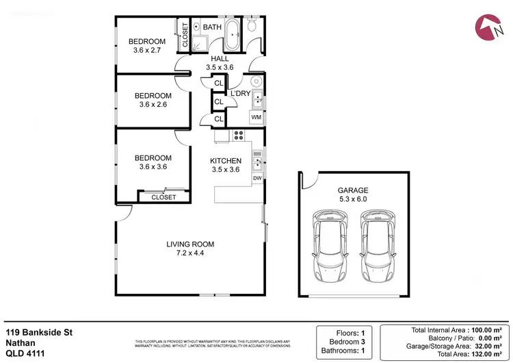 Floorplan of Homely house listing, 119 Bankside Street, Nathan QLD 4111