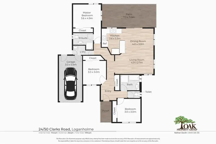 Floorplan of Homely townhouse listing, 24/50 Clarks Road, Loganholme QLD 4129