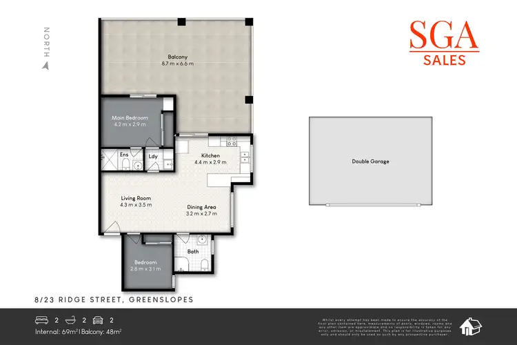 Floorplan of Homely apartment listing, 8/23 Ridge Street, Greenslopes QLD 4120