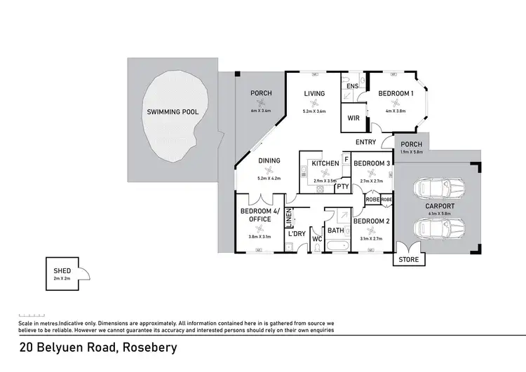 Floorplan of Homely house listing, 20 Belyuen Rd, Rosebery NT 832