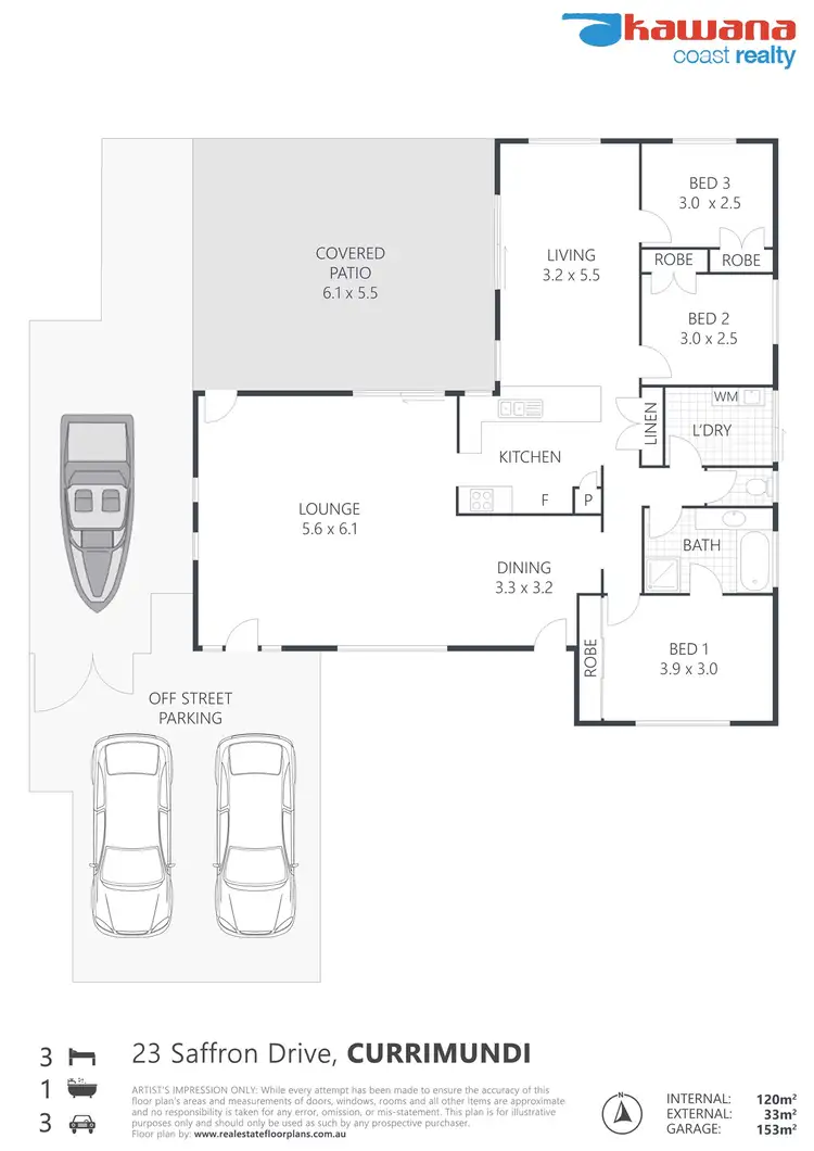 Floorplan of Homely house listing, 23 Saffron Drive, Currimundi QLD 4551