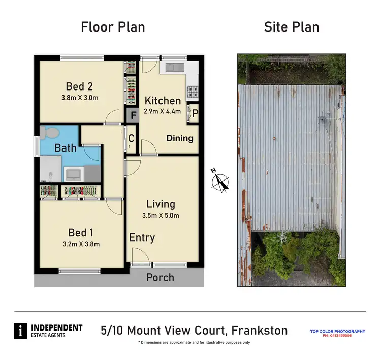 Floorplan of Homely unit listing, 5/10 Mount View Court, Frankston VIC 3199