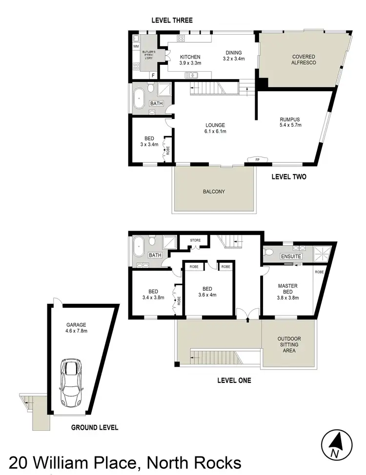 Floorplan of Homely house listing, 20 William Place, North Rocks NSW 2151