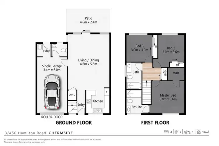 Floorplan of Homely townhouse listing, 3/450 Hamilton Road, Chermside QLD 4032