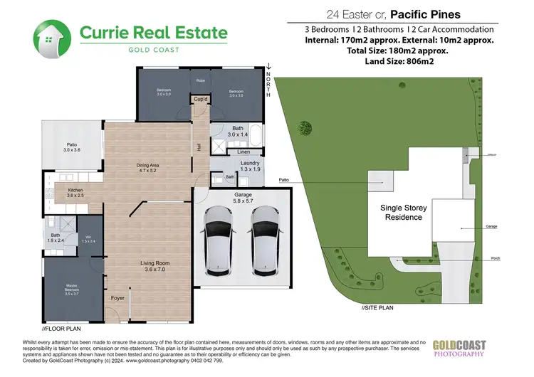 Floorplan of Homely house listing, 24 Easter Crescent, Pacific Pines QLD 4211